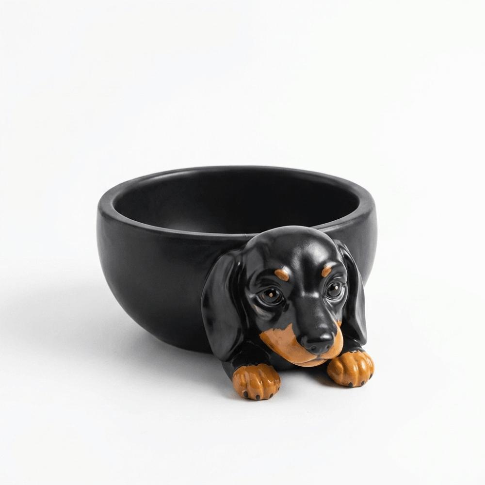 Minimalist Style Dachshund Storage Tray 3D Printed Sausage Dog Planter Bathroom