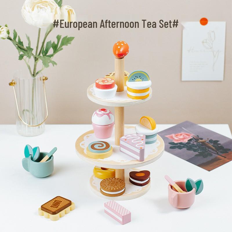 Royal Afternoon Tea Wooden Pretend Play Set for Kids - Enhances Social Skills and Family Interaction