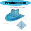 Gold Sequins Western Cowgirls Hat with Bandana Costume Set For Parties And Theme Event With Comfortable Acrylic Fabric
