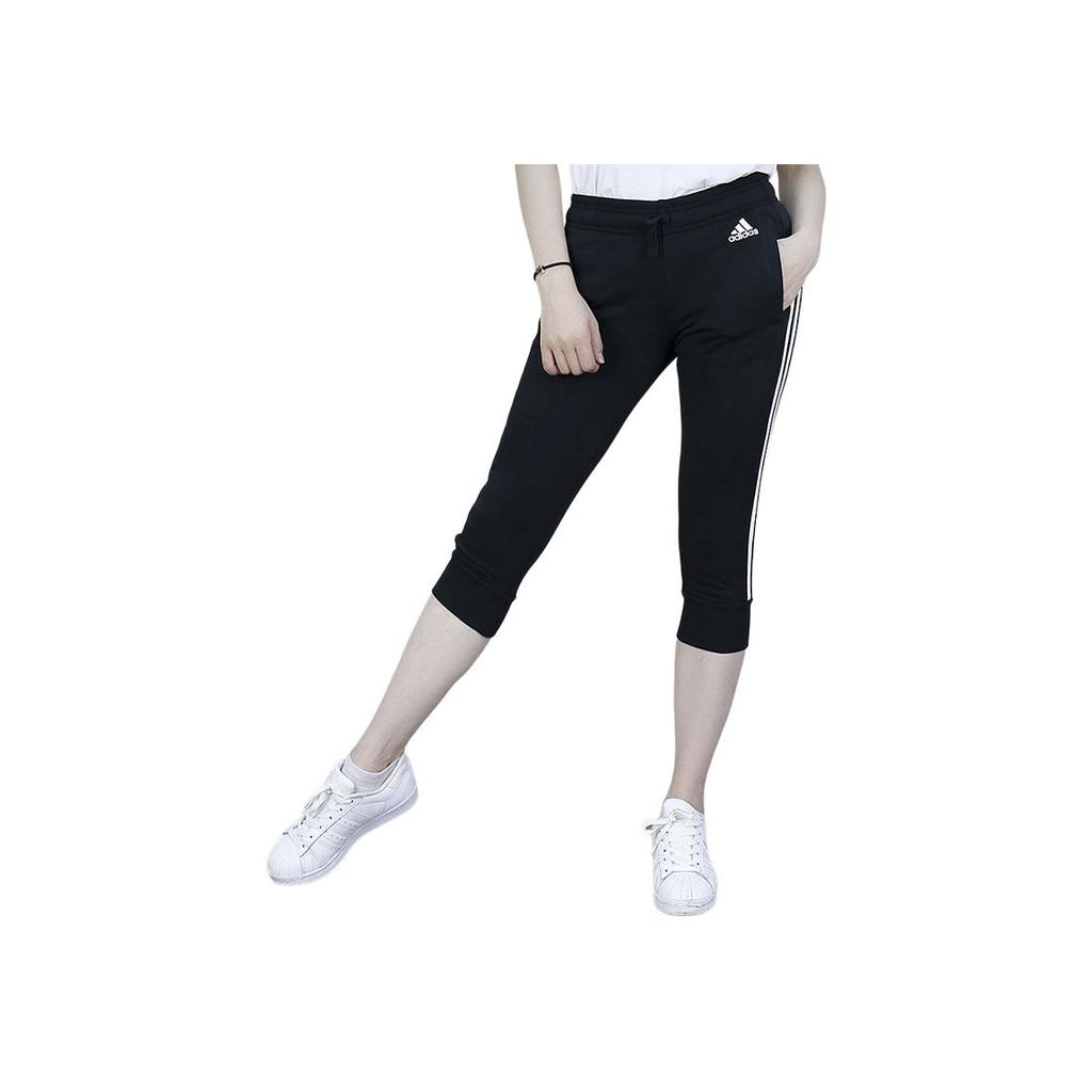 adidas Sport Leisure Series Striped Comfortable Skin-Friendly Knitted Sports Pants Women Pants Black S97107