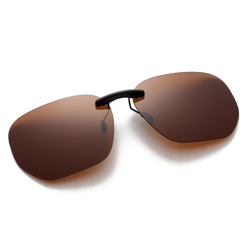 KLASSNUM Men Driving Clip On Sunglasses for Myopia Eyeglasses Polarized Women Square Night Vision Fishing UV400 Sun Glasses