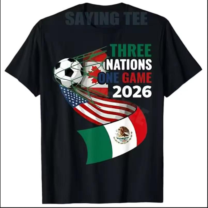 2026 USA Canada Mexico Soccer T-T-Shirt Y2K Graphic Football Unisex Fan Tee S