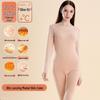Lenzing Modal Thermal Underwear Set: 80-count, Slim Fit, Round Neck, Couples' Warm Autumn Suit for Men & Women