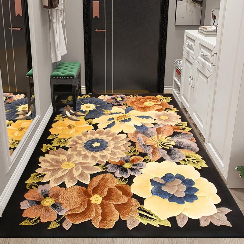 Entrance Carpet Living Room Decoration Home Non-slip Rugs Bedside Carpets Washable Tatami Mat