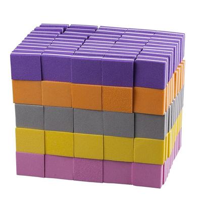 10 stücke doppelseitige Mini Nagel Dateien Puffer Blöcke Bunte Schwamm UV Gel Nagellack Schleif Puffer Maniküre Pediküre Nagel werkzeuge