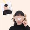 Cuscino da Collo Creativo 2 in 1 Portatile Cartone Animato Copriocchi da Viaggio Maschera da Sonno Multifunzionale in Velluto Ufficio