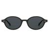 SHAUNA Retro Small Oval Men Rivets Sunglasses Fashion Women Dark Green Sun Glasses