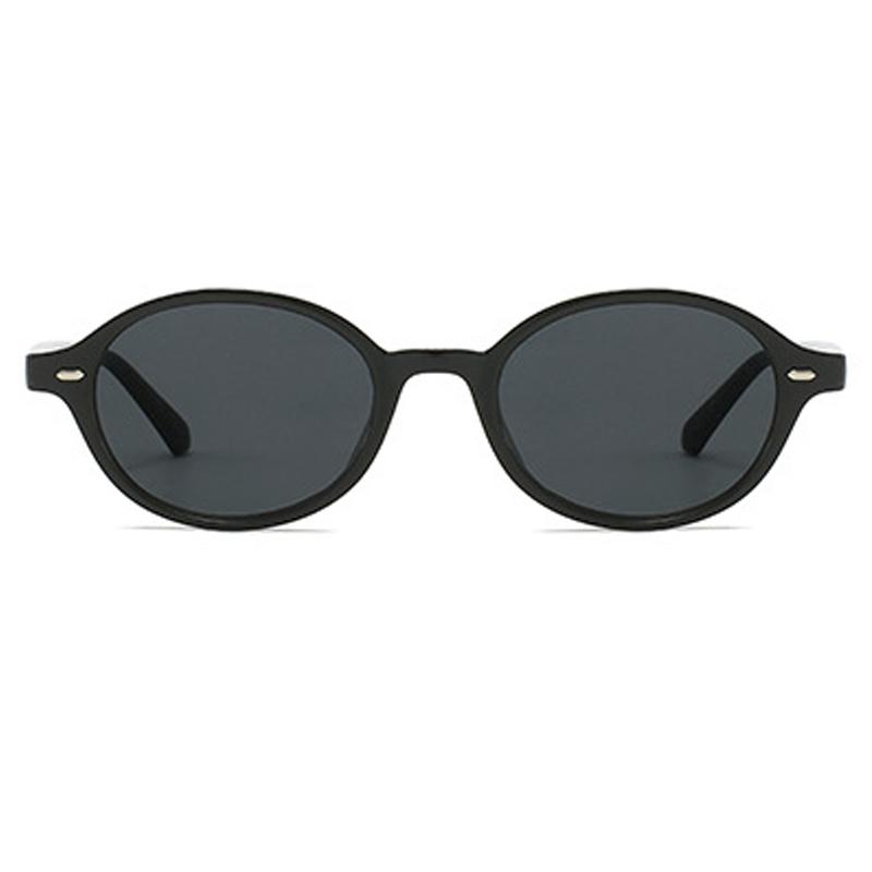 SHAUNA Retro Small Oval Men Rivets Sunglasses Fashion Women Dark Green Sun Glasses
