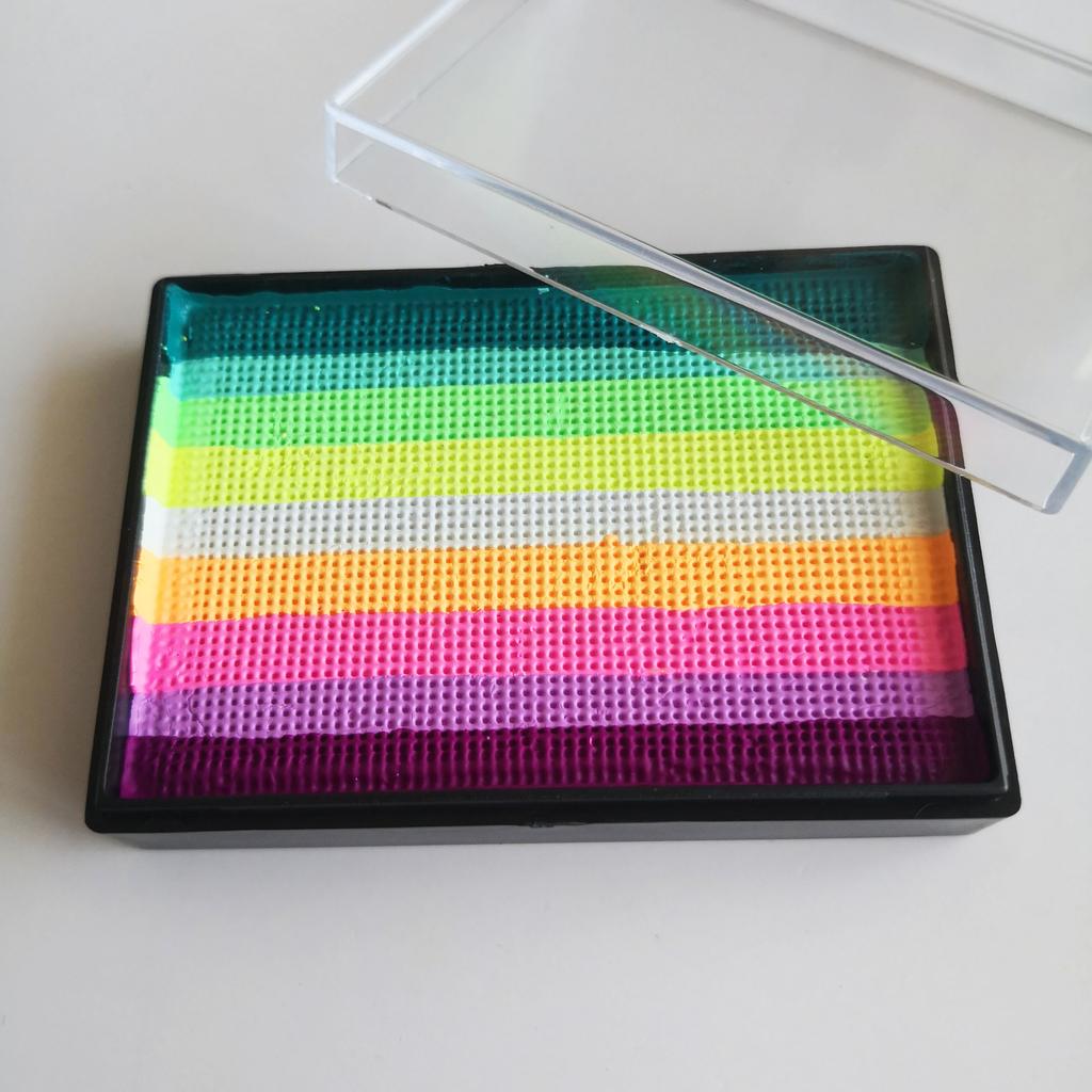 50g Split Cake Rainbow Face Paint Water Based UV Neon Pastel Aqua Liner For Kids Carnival Holiday DIY Makeup