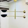 2 Pendant Light | Antique Brass Sputnik Chandelier Light | Mid Century Brass Modern Ceiling | Custom Kitchen Light Fixture
