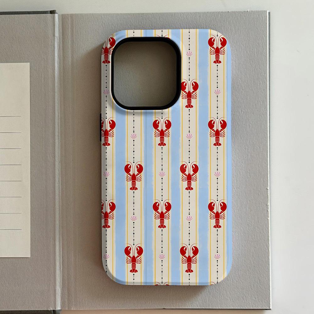 Luxury crabs and shells Phone Case for iPhone 17 16 15 14 13 12 11 X XS XR Air Pro Max Plus Luxury Double-layer Back Cover