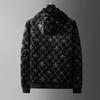 2024 Vinter Europeisk High-End Herr Suede Tryckt Huva Bomullsjacka - Casual Varm Rock