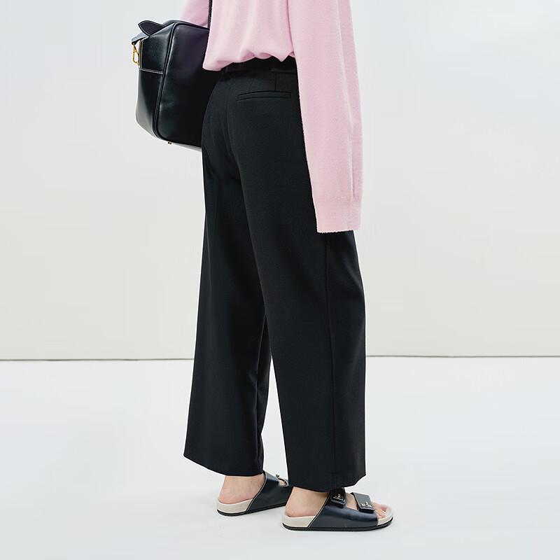 LESS 2025 Spring Straight Leg Cropped Casual Pants