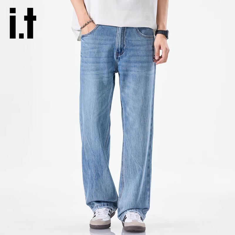 

Izzue IT Men s Lyocell Loose Straight-Leg Jeans 31