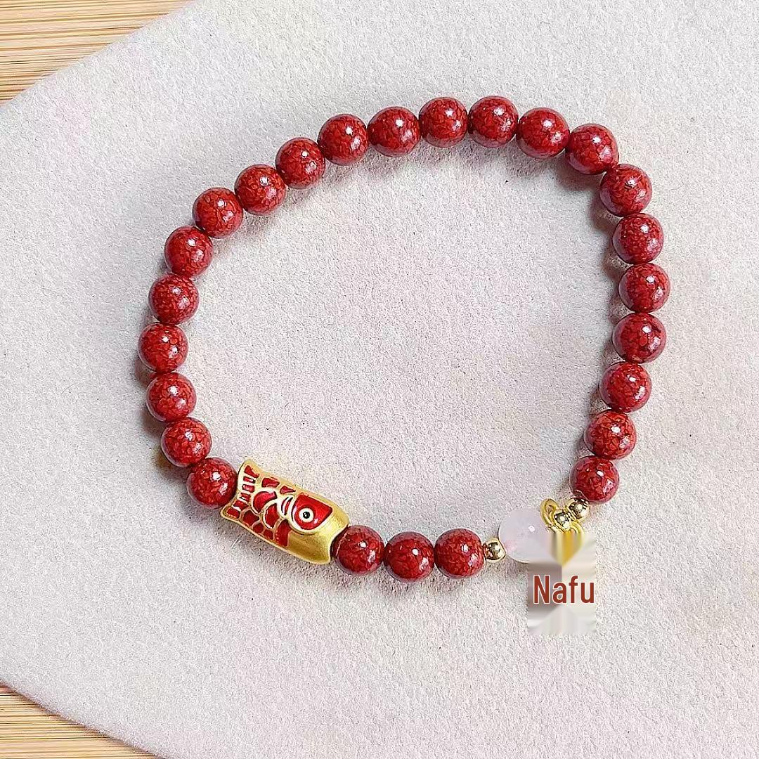 Cinnabar Zodiac Crystal Sand Unisex Personalized Bracelet