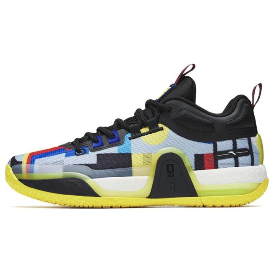 Anta Men s Basketball Shoes White Black Blue 112241112-6 42.5