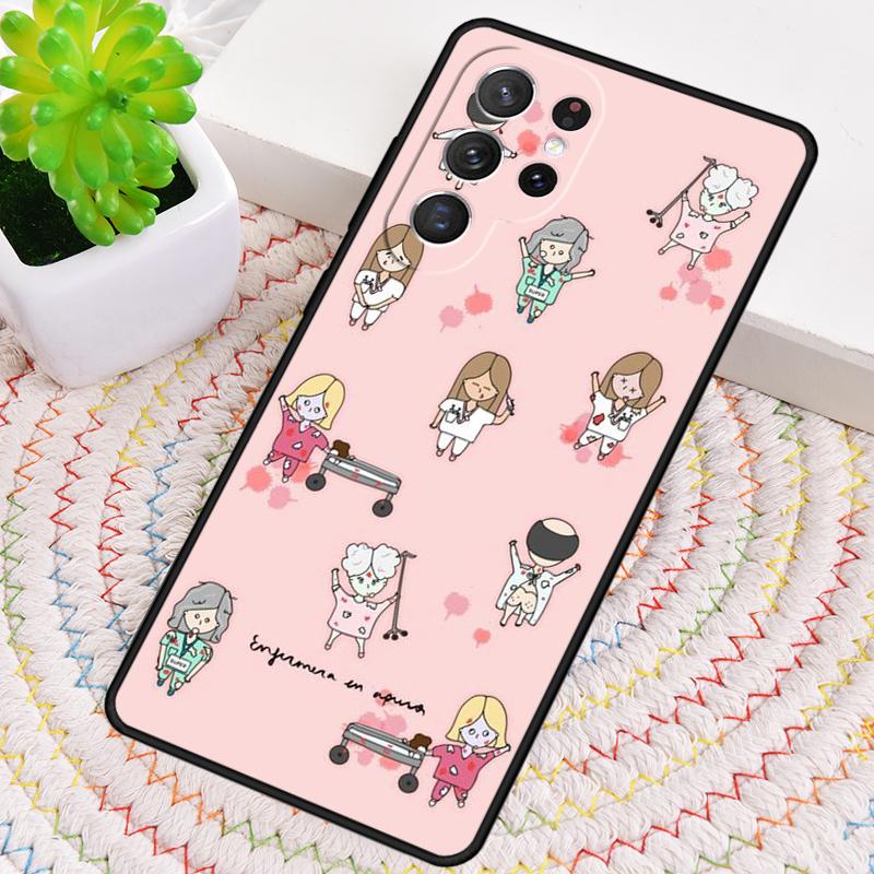 Cartoon Medicine Doctor Nurse soft Phone Case for Samsung Galaxy note 10 pro S26 Ultra S23 S24 FE S25 S21 S22 PLUS Cover