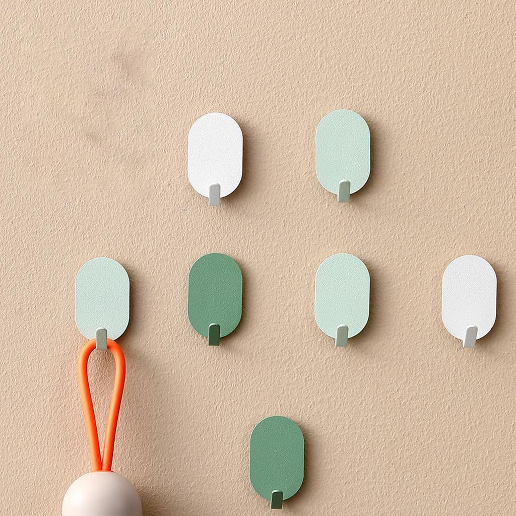 8 szt. Haczyki samoprzylepne Proste Nowoczesne Mocne Trwałe Metalowe Bezpieczne Wielofunkcyjne Haczyki na płaszcze do domu łazienki biura