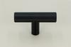 Furniture knob railing grooved metal black