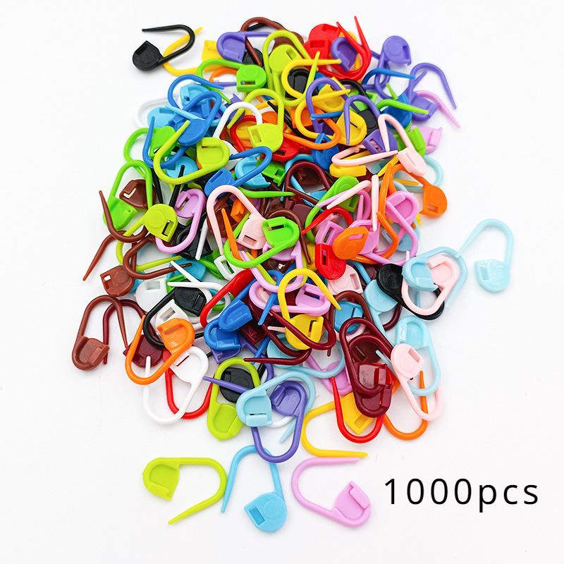 50-500pcs Mix Color Plastic Resin Small Clip Locking Stitch Markers Crochet Latch Knitting Tools Needle Clip Hook Sewing Tool
