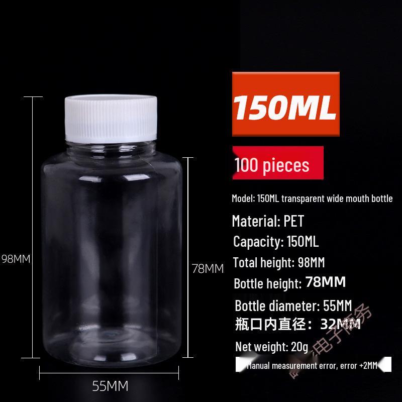 Transparent 0ml Small Plastic Dispensing Bottle with Sealed Lid for Liquid Medicine Samples