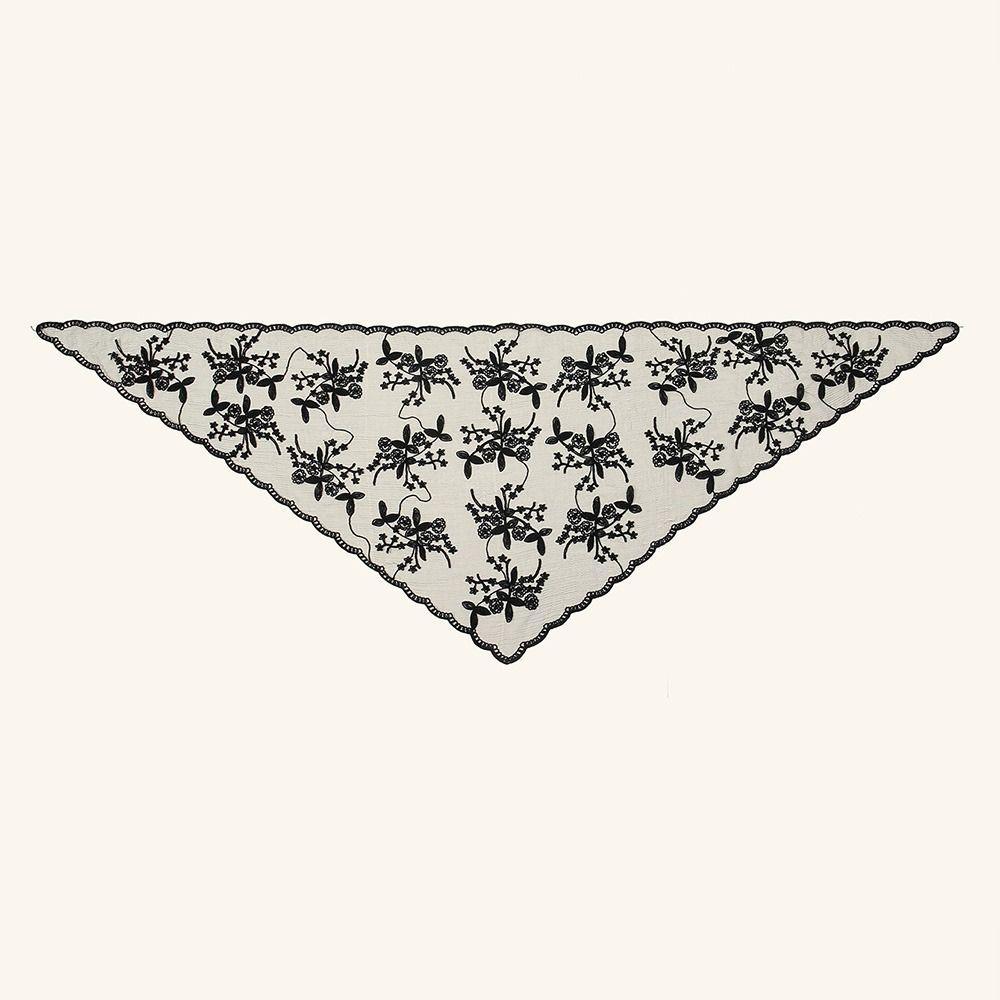 Atmungsaktiver Ins Spitzen Haar Schal Dünnes Damen Spitzen Bandana Einfarbig Retro Dreiecks Stirnband Damen