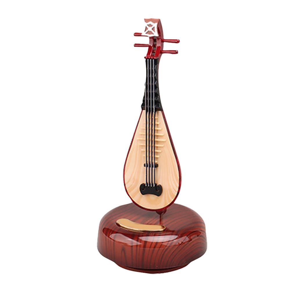 YHOPE Holz Vintage Spieluhr, Spieluhren für Mädchen Klassisches Musikinstrument Modellierung, Drehende Spieluhr Tischdekor