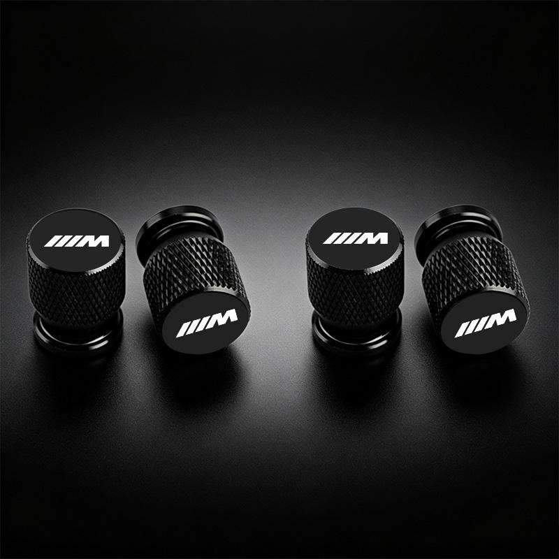 4Pcs Aluminum Car Wheel Tire Valve Caps Tyre Rim Stem Covers Airdust Waterproof For BMW M Performance Logo 1 3 5 Series X1 X3 X5 CD0
