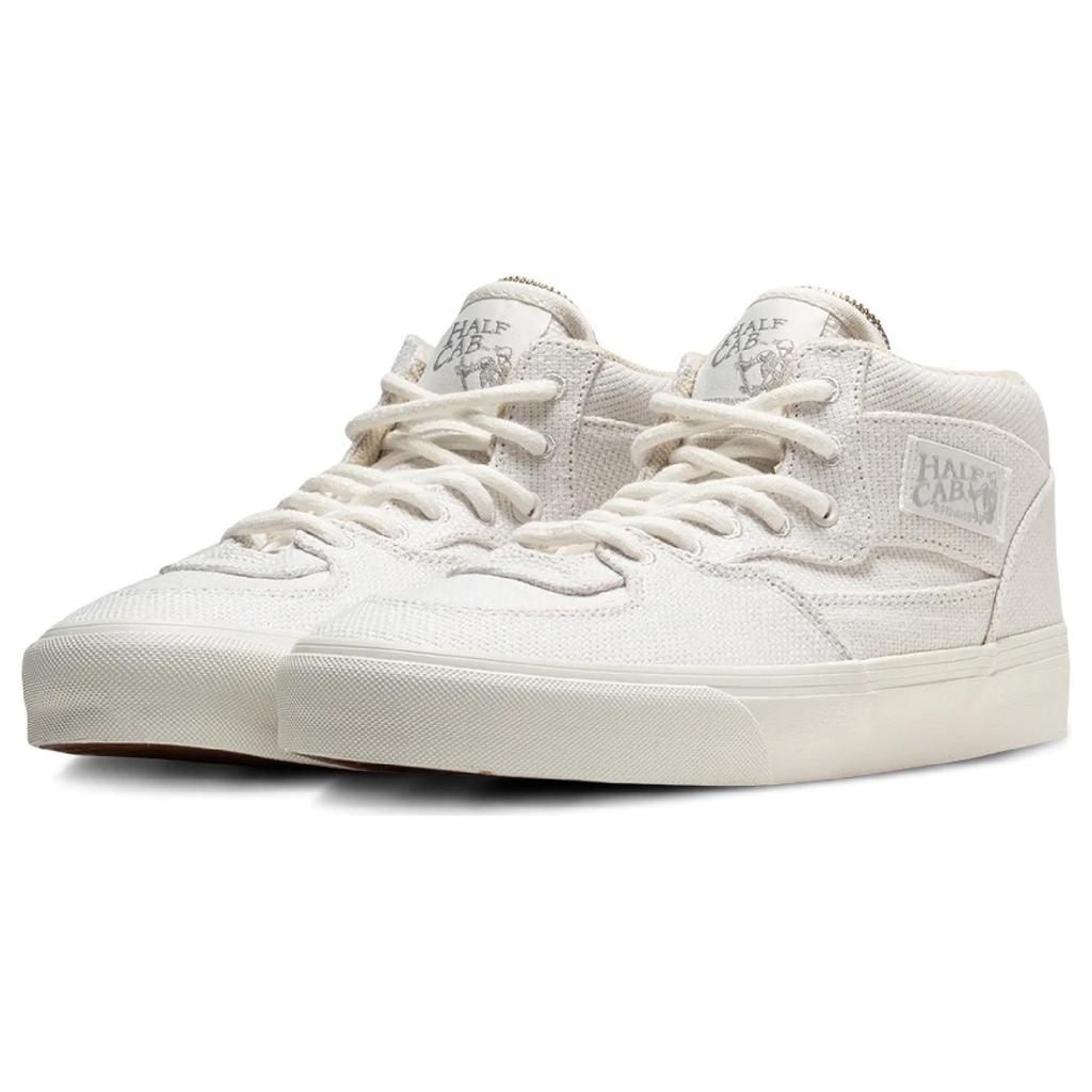 Vans Half Cab CP VR3 LX Round Toe Comfortable Wrap Warm Mid-Top Skate Shoes Unisex Skate Shoes White VN0007PUJVY1