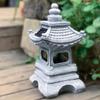 Decorative Solar for Palace Lamp Japanese Style Landscape Light Anti Deformed Garden Yard Resin Ornament Gift for Neighb