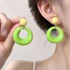 Summer dopamine color stud earrings women's new popular high-end earrings Internet celebrity niche design earrings