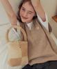 Dearmydeer Checkerboard Fur Bag_Beige