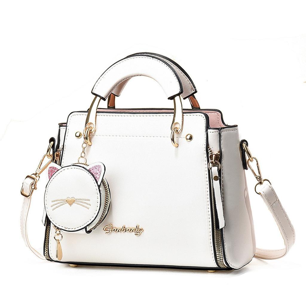 Casual cat crossbody bag for ladies  top handle bag  shoulder bag  Korean version  sweet style  new