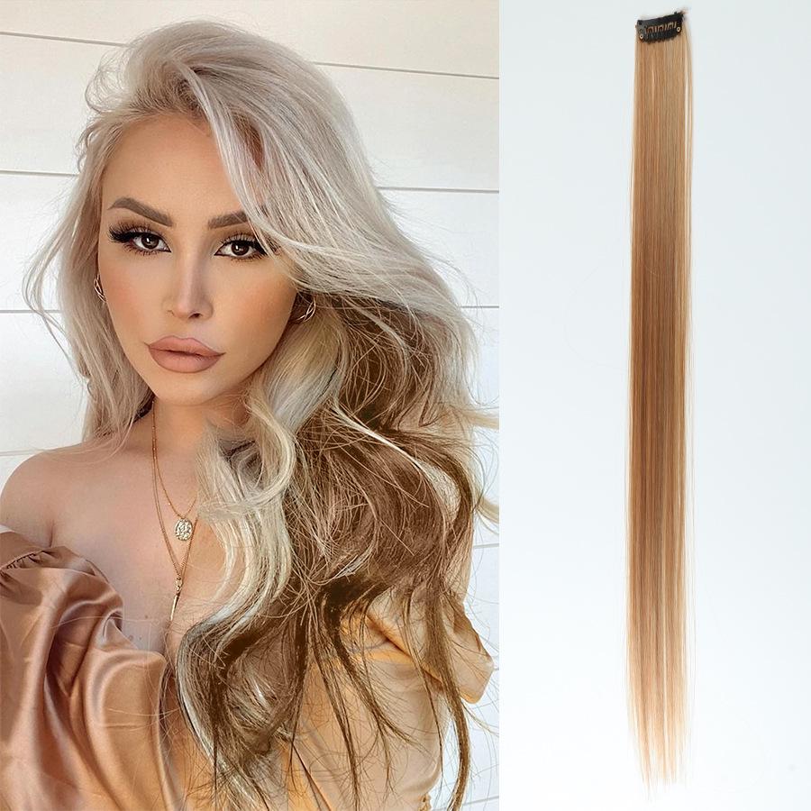 Colorful Invisible Clip-In Hair Extension: High-Temperature Silk for Highlighted Straight Hair