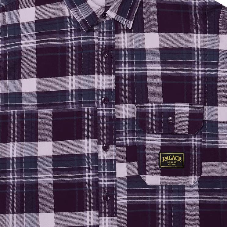 Palace Sobrecamisa Lumber Yak Patch Roxo Tops Unissex P29SHT027