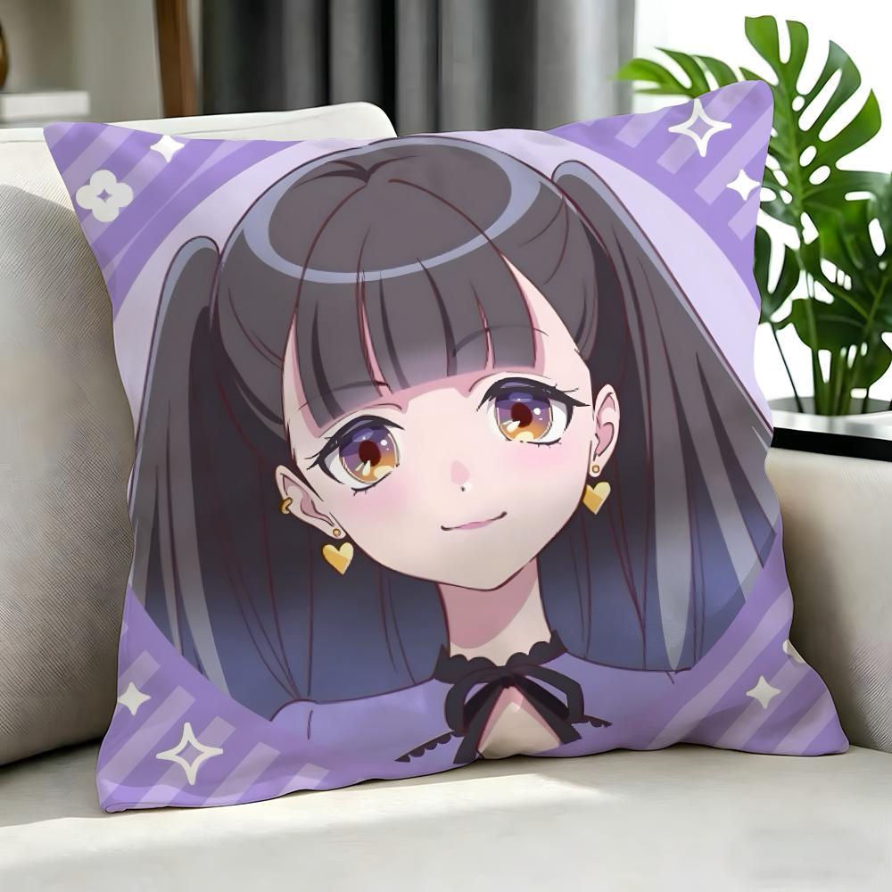 Anime Maebashi Witches Cushion Cover Cushion Cover Set 4Pcs 50X50 45X45 40X40 Pillowcase Decorative Sofa Home Decor