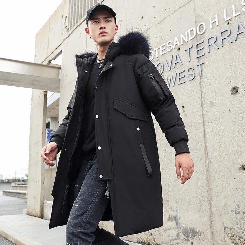 

Зимний новый мужской пуховик для пары, утепленное пальто XL чёрный