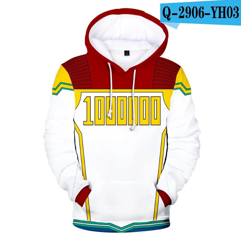 My Hero Academia Midoriya Izuku All Might Cosplay Costume School Uniform Boku No Hero Academia 3D Print Mens Hoodies Sweatshirts