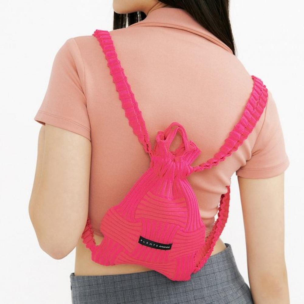 Pleatsmama Mini Bow Backpack Pink