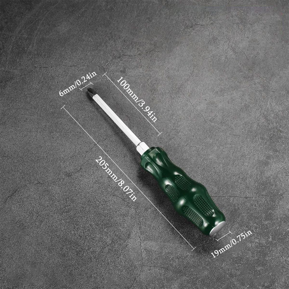 

Магнитная отвертка с одним символом и крестообразным шлицем, сделано в Китае, мягкая рукоятка, подходит для домашнего использования, зеленый