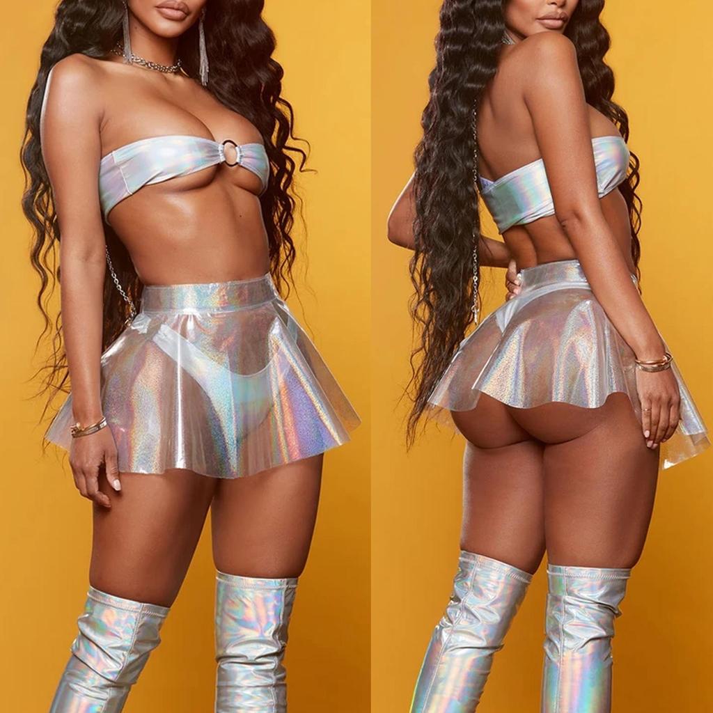 Festival-Stil Damen Durchsichtiger Minirock - Sexy, Kurz, Europäische/Amerikanische Partykleidung