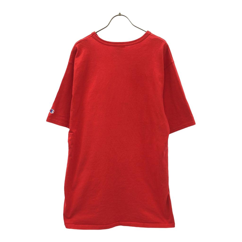 Champion Logo print Short sleeve T-shirt 2XL Red Biggs Men's Used