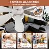 Socket Fan Light with Remote Screw Ceiling Fans with Lights E26 Base Light Fan 3 Dimmable Socket Fan with Light for Bathroom