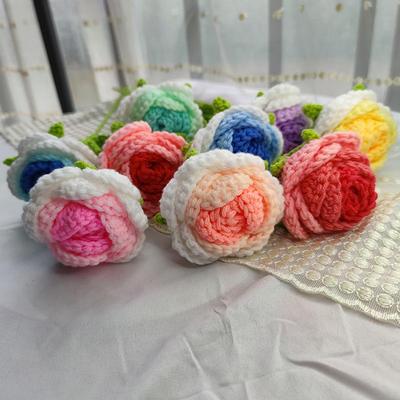 Handmade Crochet Rose Flower - High-End Gift Yarn Flower