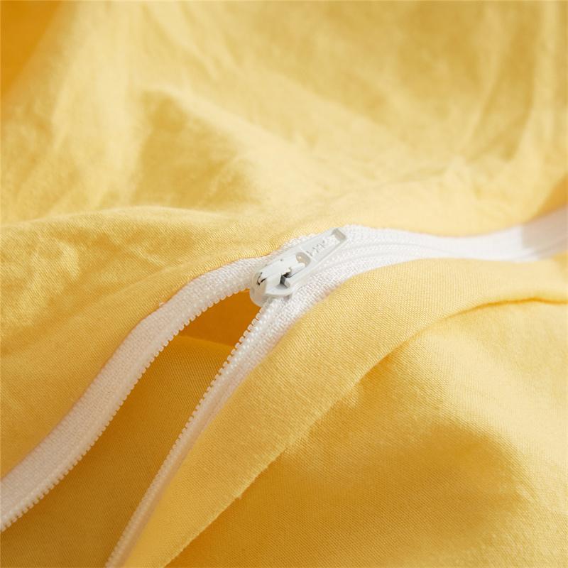 American Style Furball Tasseles Yellow Bedding Set Queen Home Hairball Tassel Bed Cover Sets Soft King Size Duvet Cover No Sheet