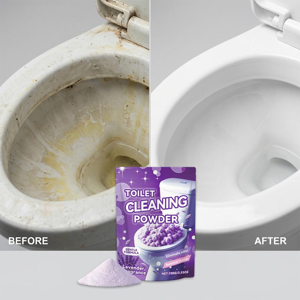 Poudre Nettoyante pour Toilettes Un Nettoyant Automatique pour Toilettes Qui Les Taches Tenaces Et Le Tartre Produits de Nettoyage Sûrs pour Toilettes.