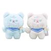 Cartoon Plush Cute Bear Doll Keychain Soft And Cuddly In Light Gray Blue Pink White