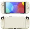 PlayVital Nintendo Switch 2 (2025) Compatible Hard Cover Protective Case Dock While Attached Foldable Stand Thumb Grips Ivory