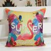 45x45cm Flamingo Flower Plant Printed Sofa Waist Chair Cushion Cover Home Wedding Party Decoration