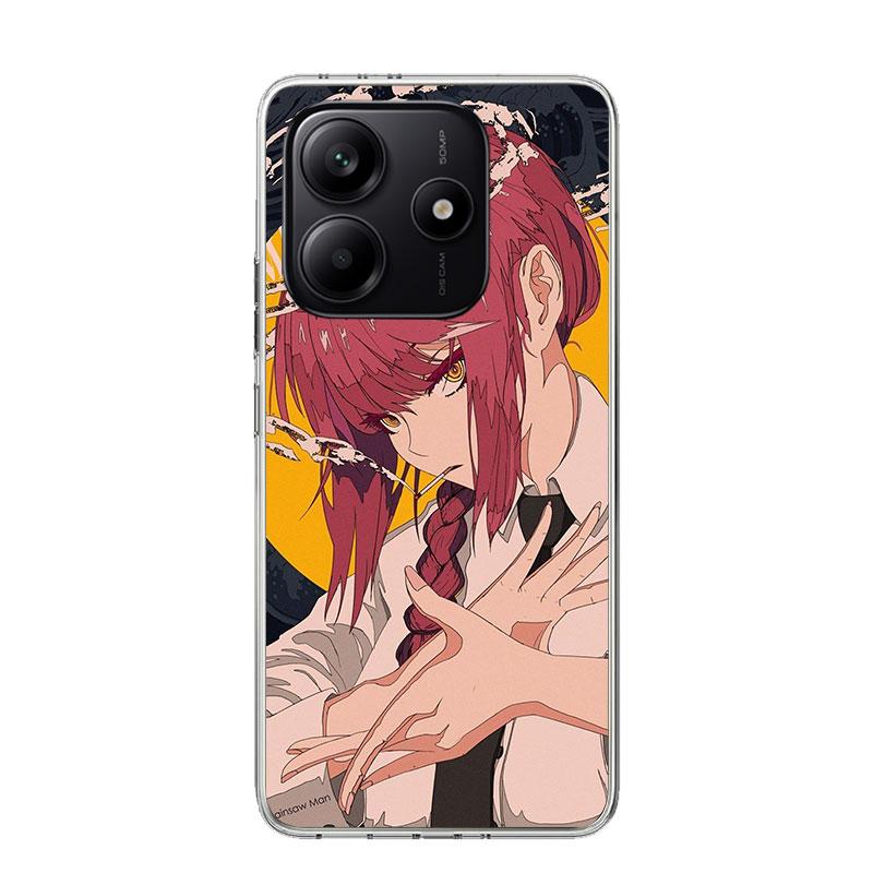C-Chainsaw Mans Makima Phone Case For Xiaomi Redmi Note 15 14 13 12S 12 Pro Plus 11S 11E 11 11T 10S 10 Art Soft Pattern Cover Re